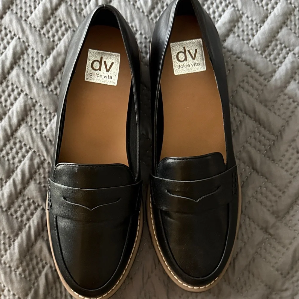 Dolce Vita Black Leather Loafers